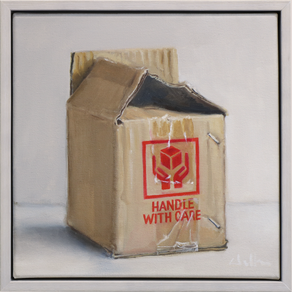 Please Box painting oil on canvas by Dean Wallace