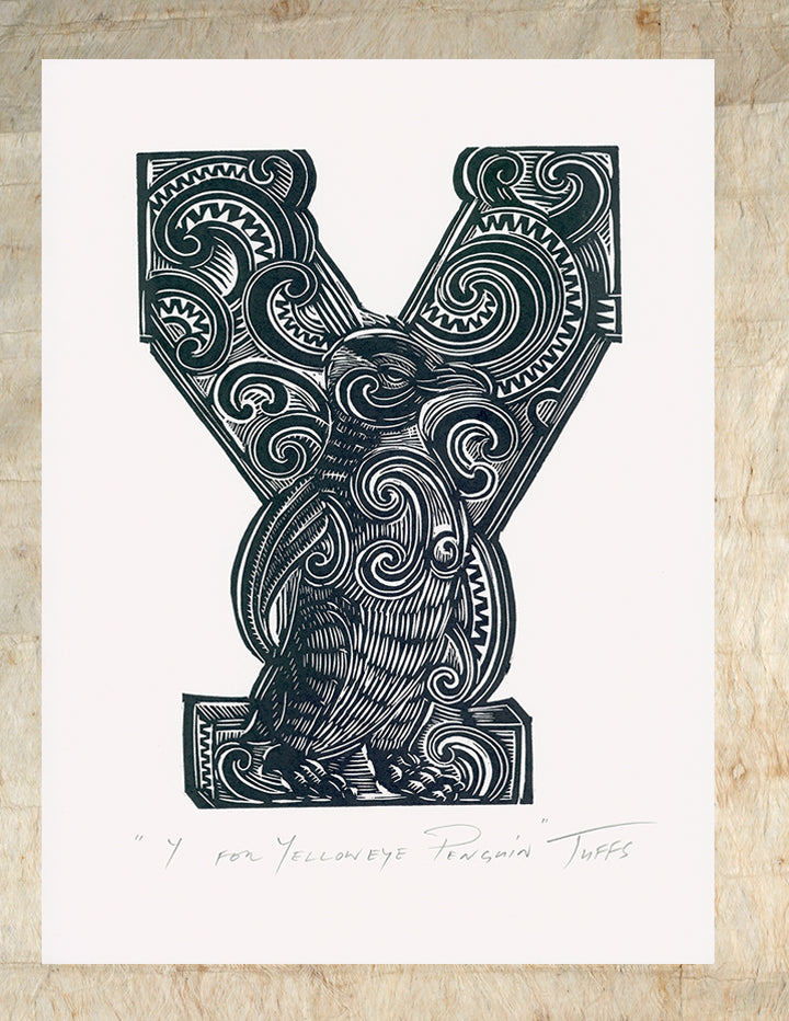 Y for Yellow Eyed Penguin (Enviro Series)| Michel Tuffery
