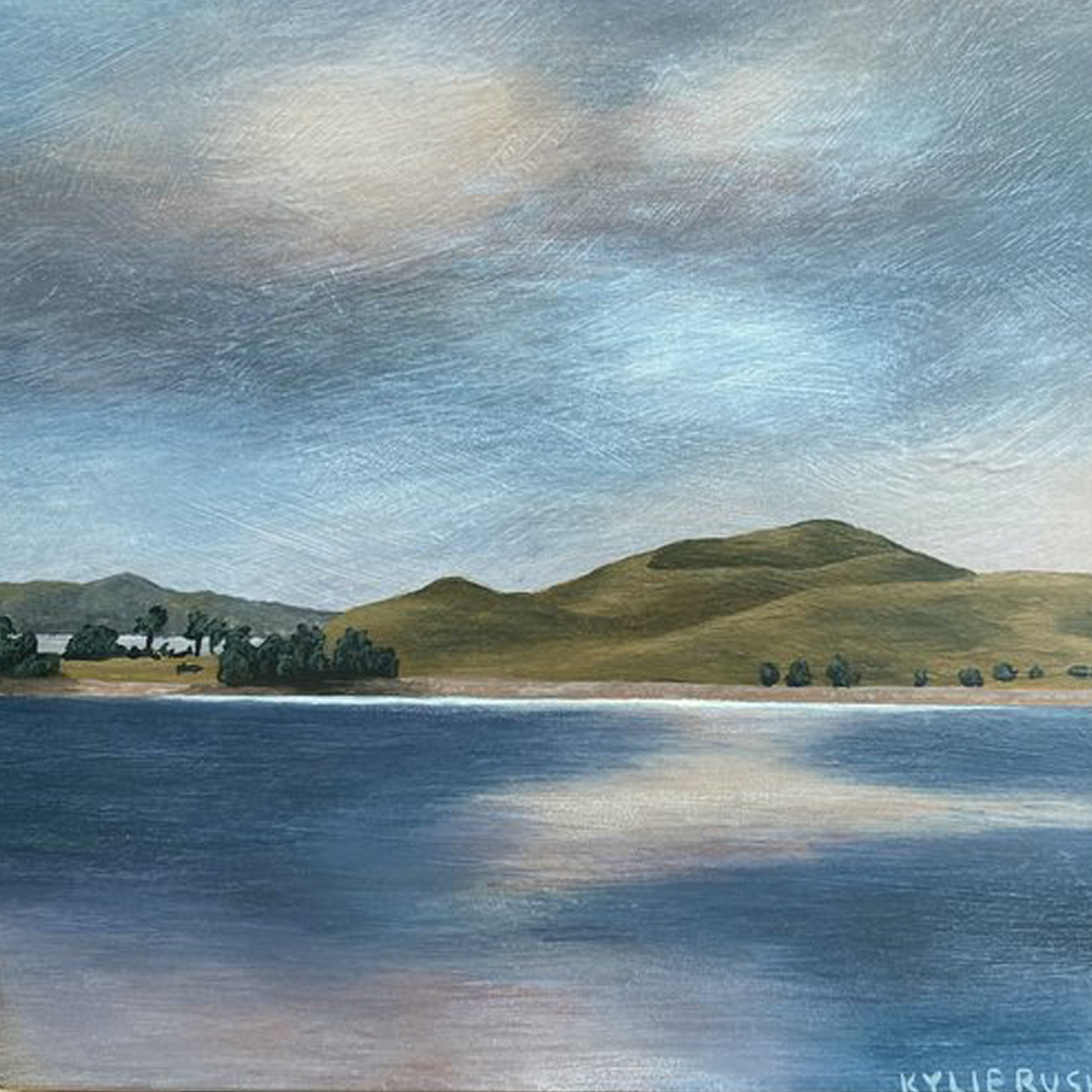 Browns Island tiny painting by Kylie Rusk