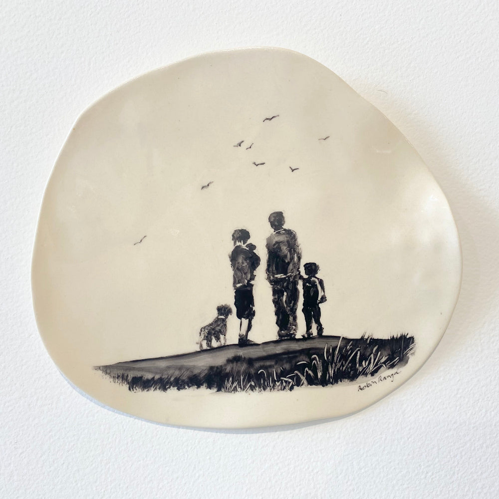 There Is Only One Of Me #222, Ceramic wall plaque, Robin Ranga 