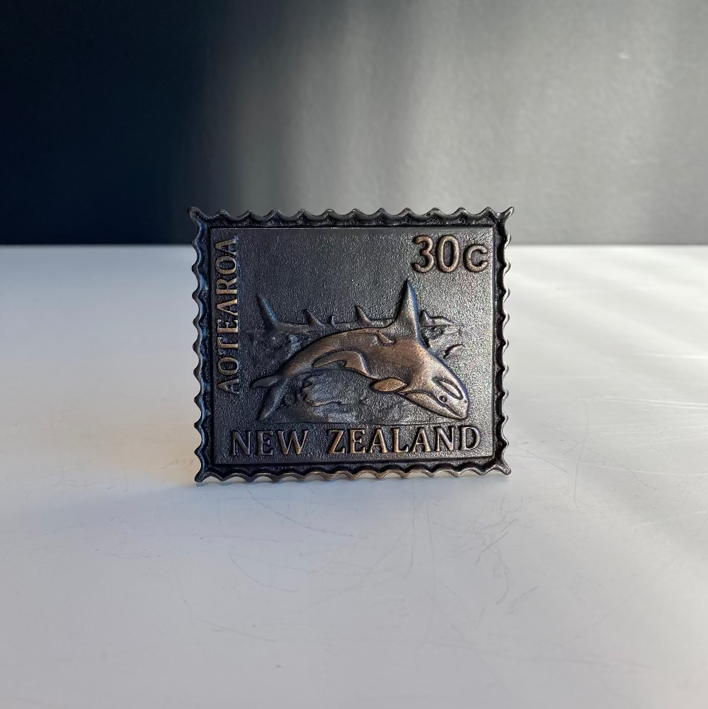 30 Cent Desk Stamp| Jay Lloyd | Hand Cast | Hand Finished Bronze | Turua Gallery