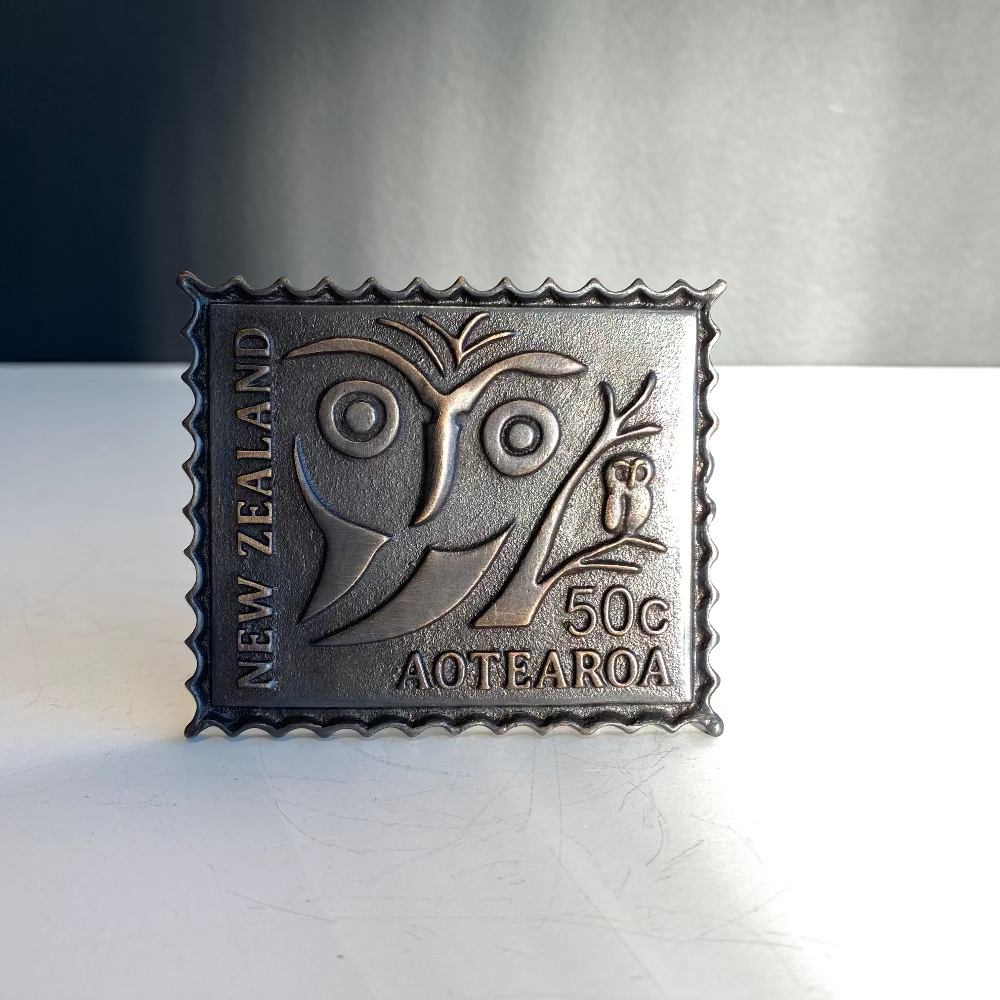 50 Cent Desk Stamp | Jay Lloyd | Hand Cast | Hand Finished Bronze | Turua Gallery
