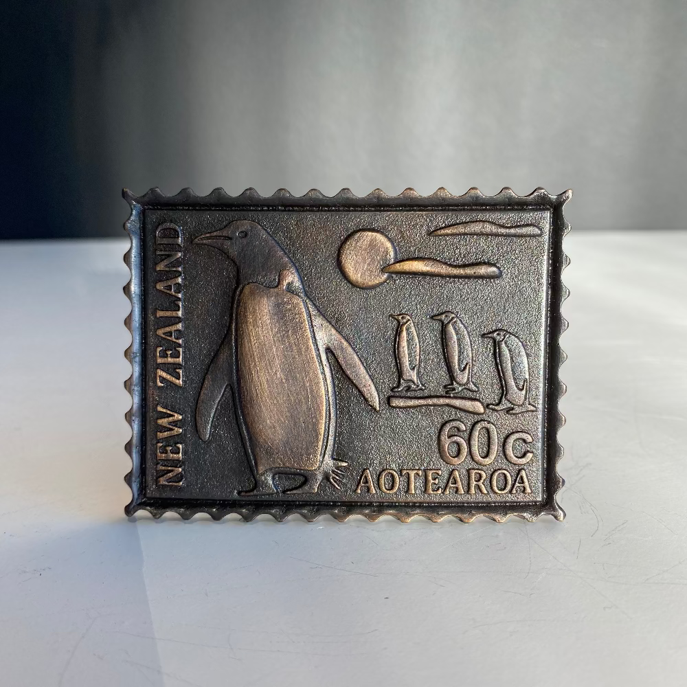 60 Cent Desk Stamp | Jay Lloyd | Hand Cast | Hand Finished Bronze | Turua Gallery