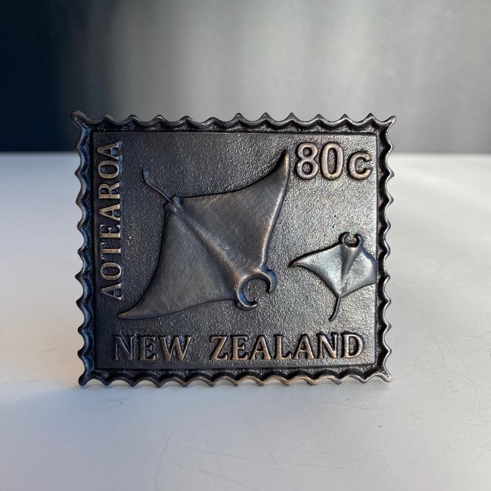 80 Cent Desk Stamp | Jay Lloyd | Hand Cast | Hand Finished Bronze | Turua Gallery