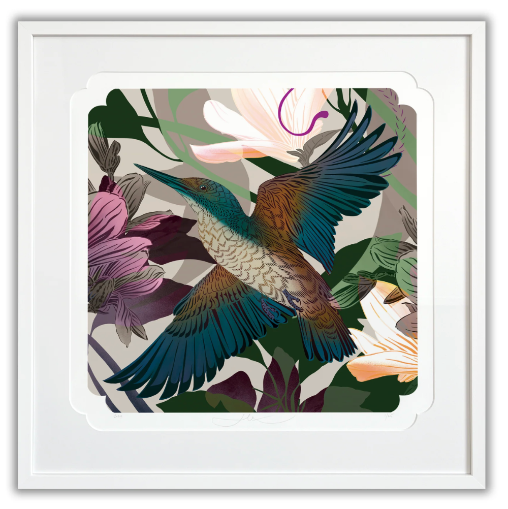 Evolution Kingfisher Heritage Print | FLOX | Turua Gallery 