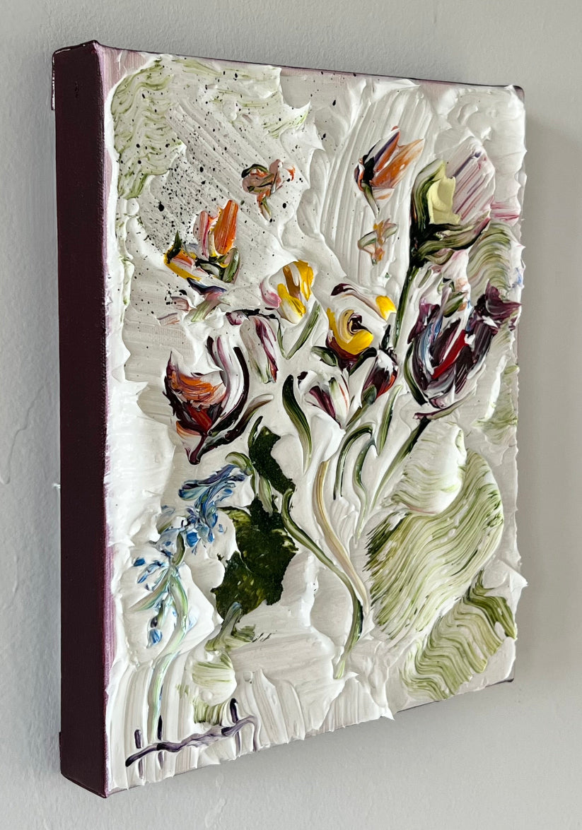 For All time. Hannah Jane. Floral. Acrylic painting