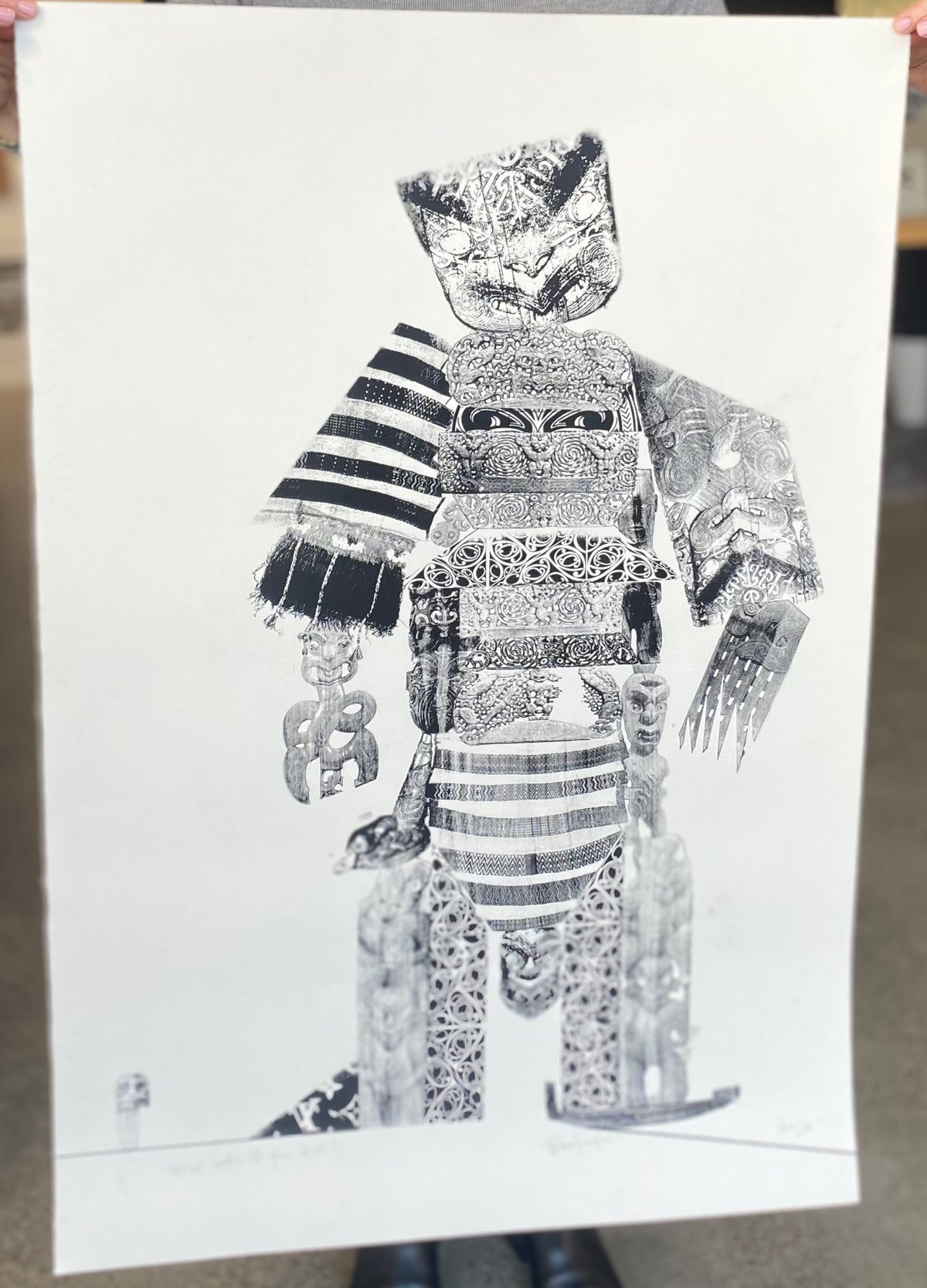 Heru's Lookn @ U Kid | Paora Tiatoa | Multi-Pass Print | Limited Edition | Turua Gallery