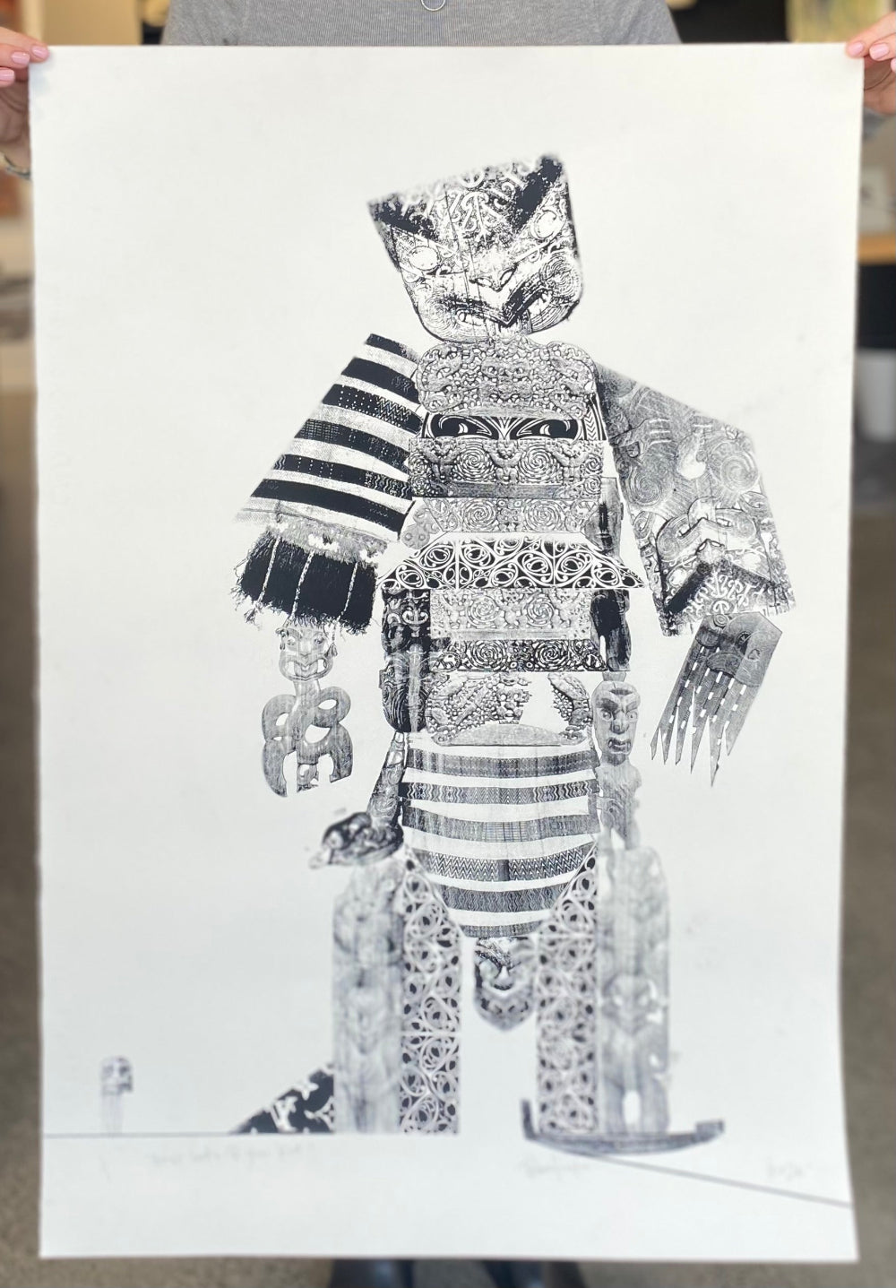 Heru's Lookn @ U Kid | Paora Tiatoa | Multi-Pass Print | Limited Edition | Turua Gallery
