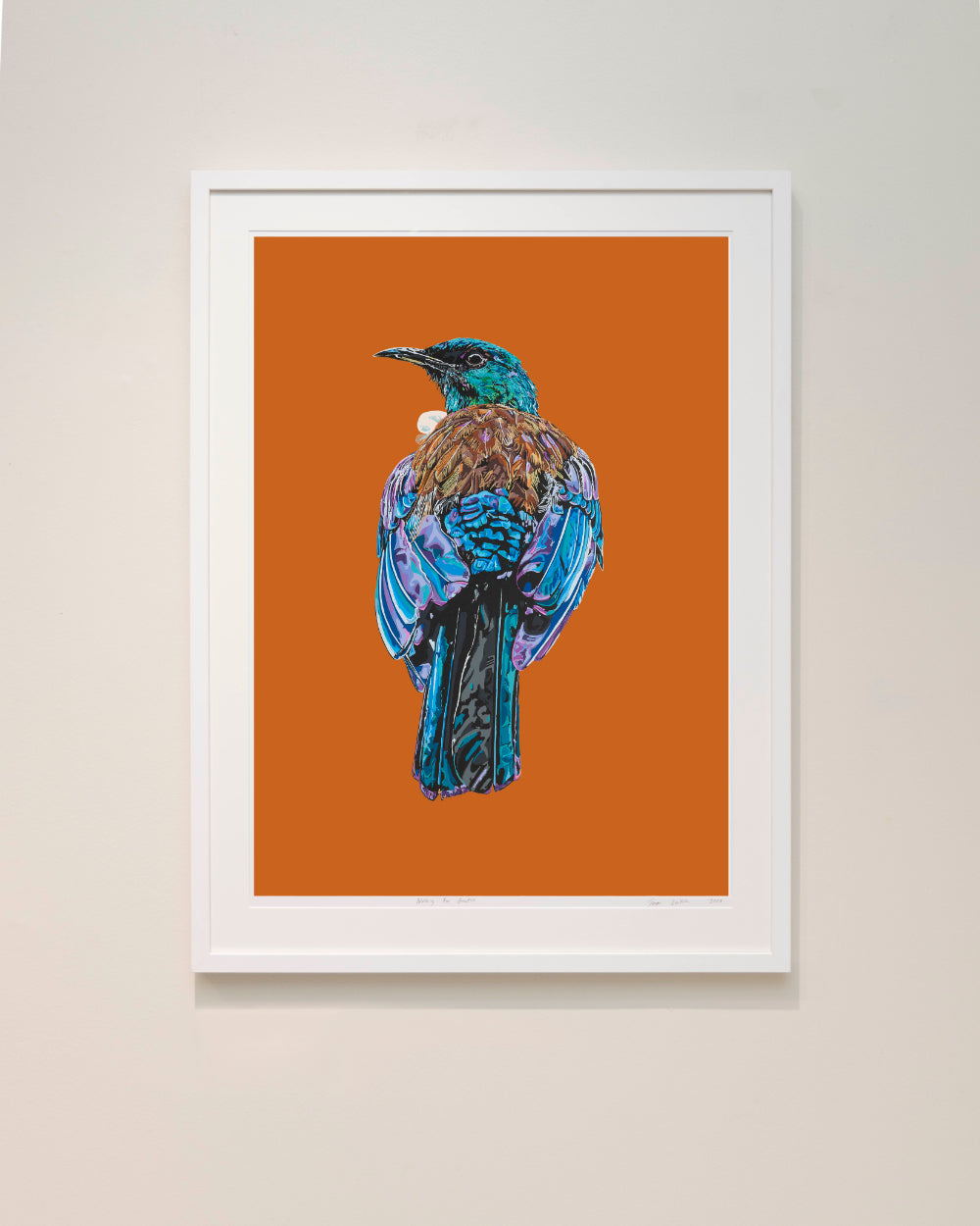 Inception, Sam Leitch, screenprint framed on wall TuruaGallery