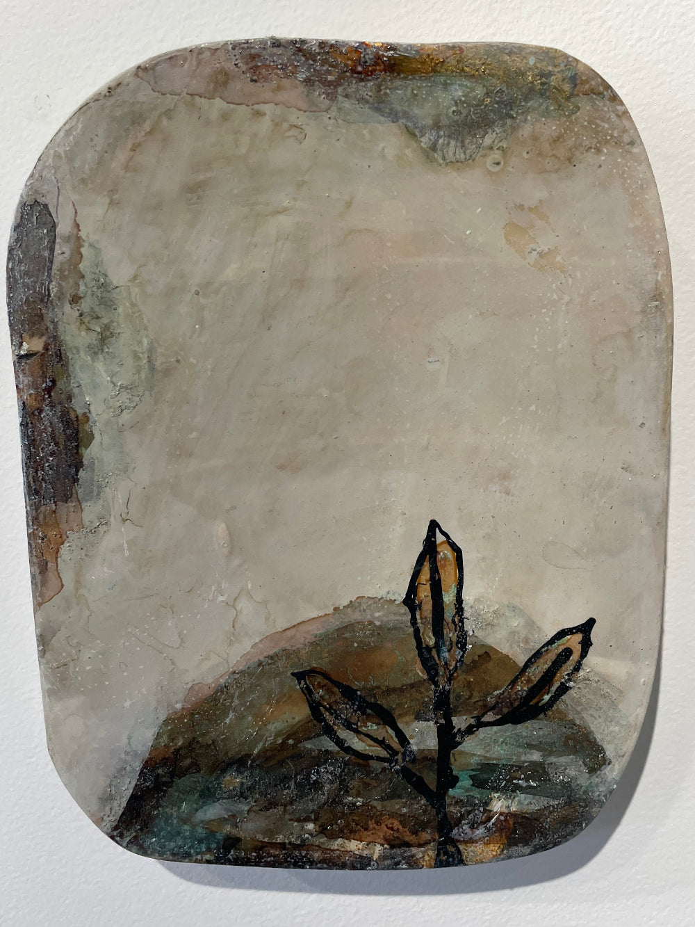 Jody Hope Gibbons | Tablet 34 | Mixed Media on Wood Block | Turua Gallery | Original Artwork