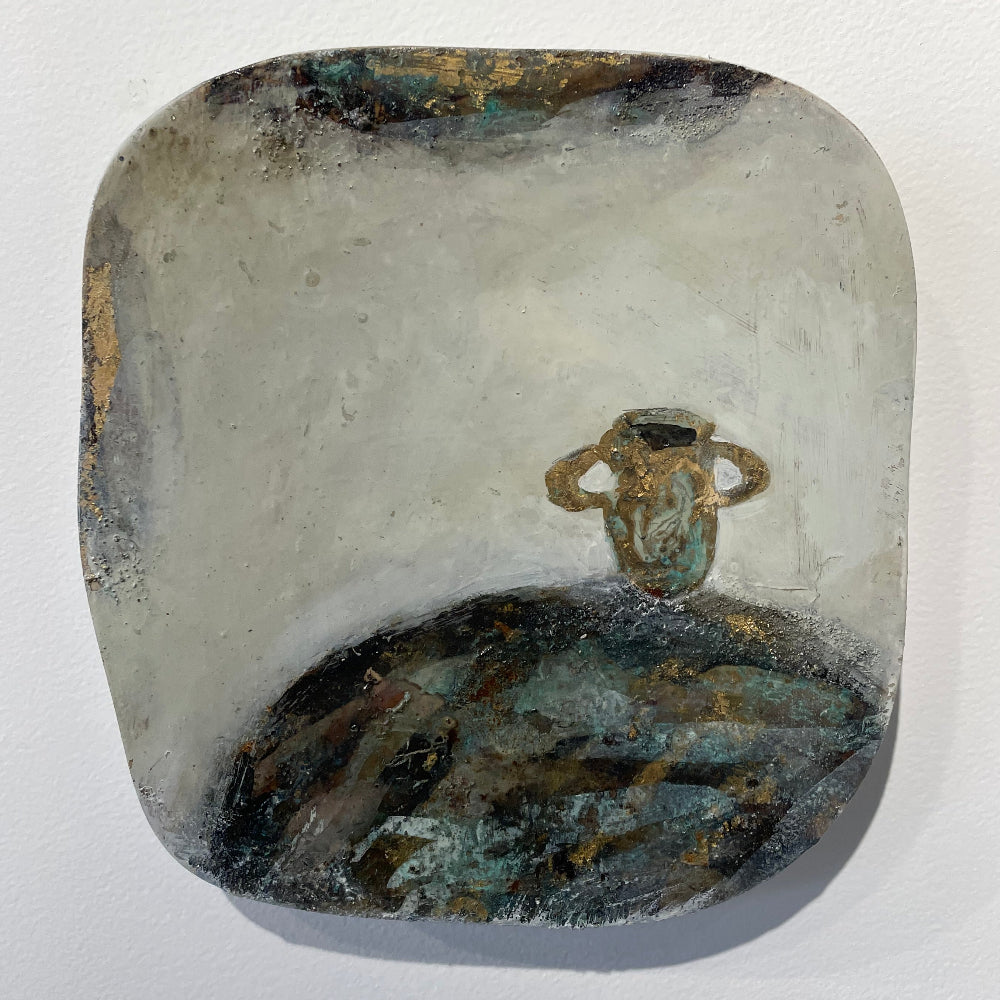 Jody Hope Gibbons | Tablet 35 | Mixed Media on Wood Block | Turua Gallery | Original Artwork