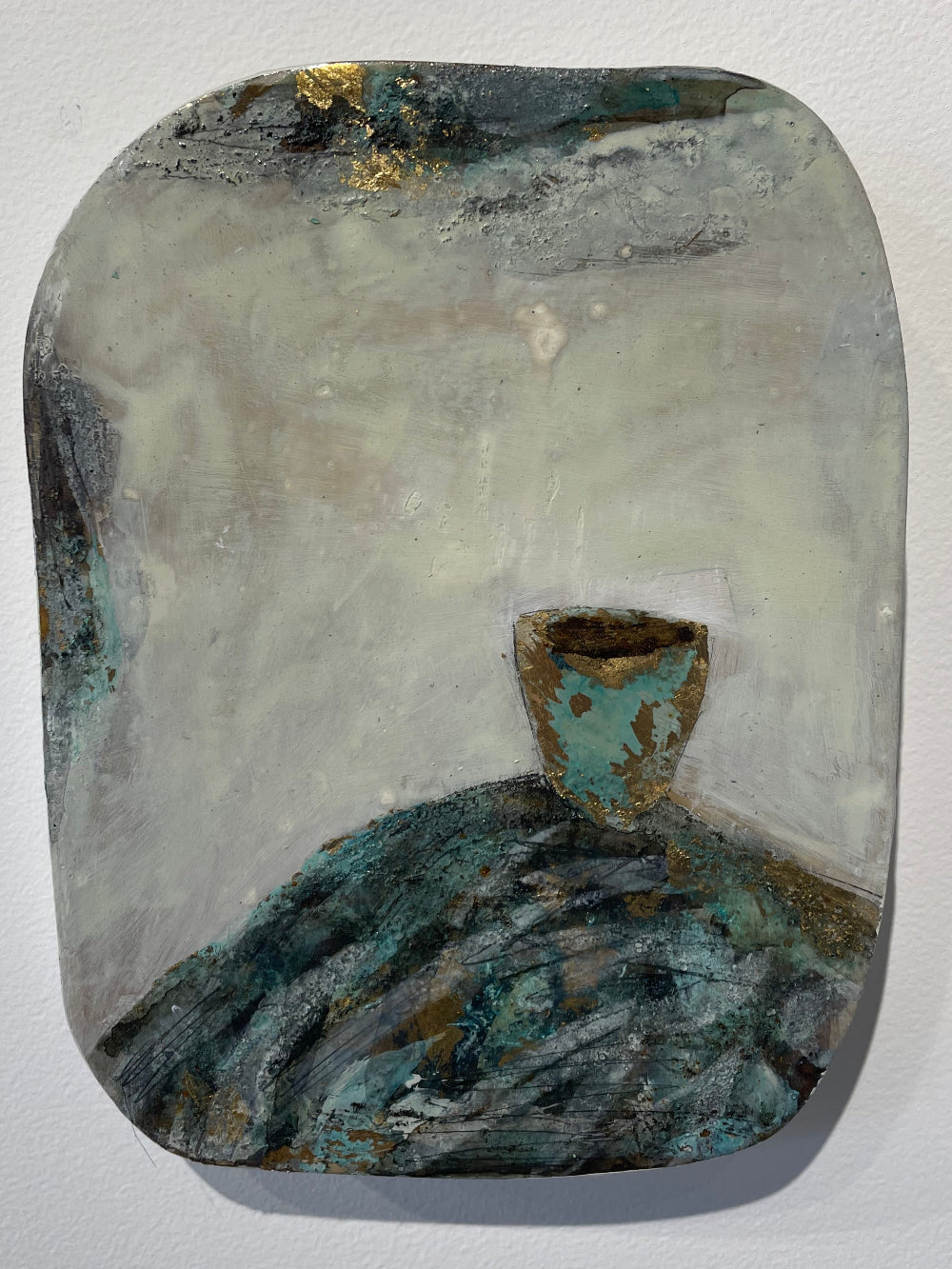 Jody Hope Gibbons | Tablet 36 | Mixed Media on Wood Block | Turua Gallery | Original Artwork