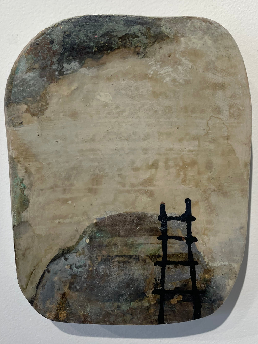 Jody Hope Gibbons | Tablet 37 | Mixed Media on Wood Block | Turua Gallery | Original Artwork