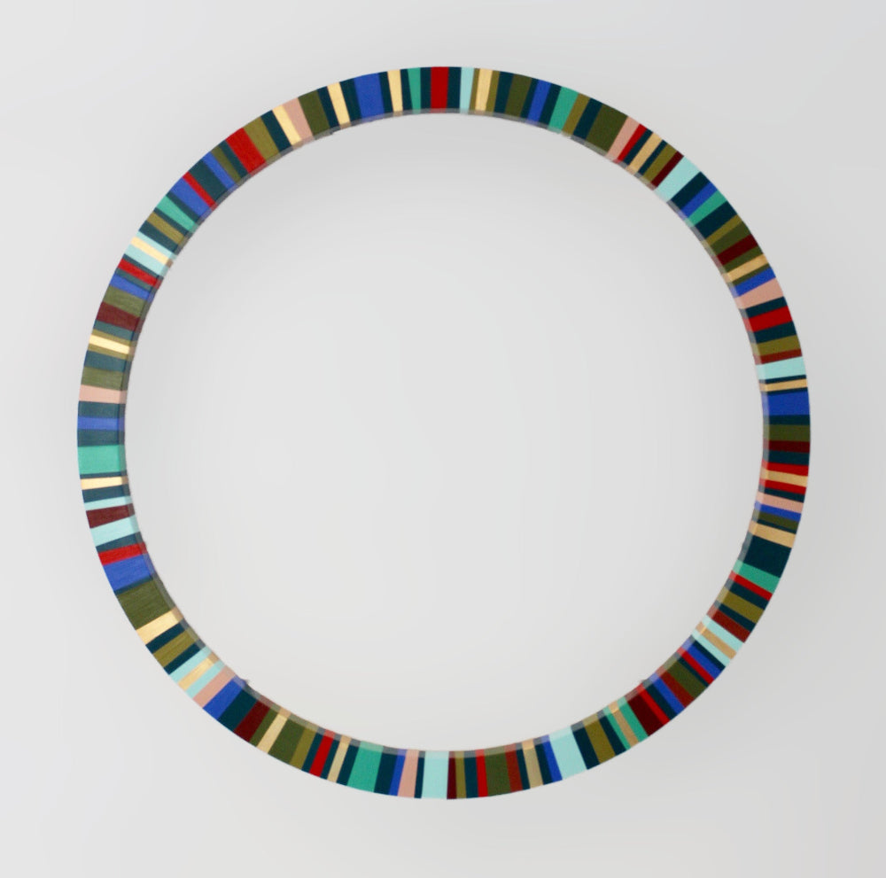 Kereru, striped acrylic hoop, Annie Smits Sandano