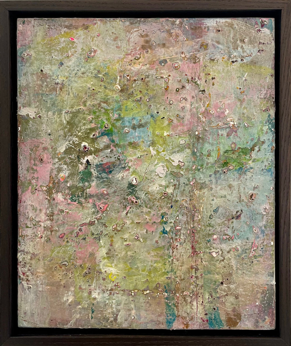 Muted Rectangle Study, Jody Hope Gibbons, Mixed media painting, framed 