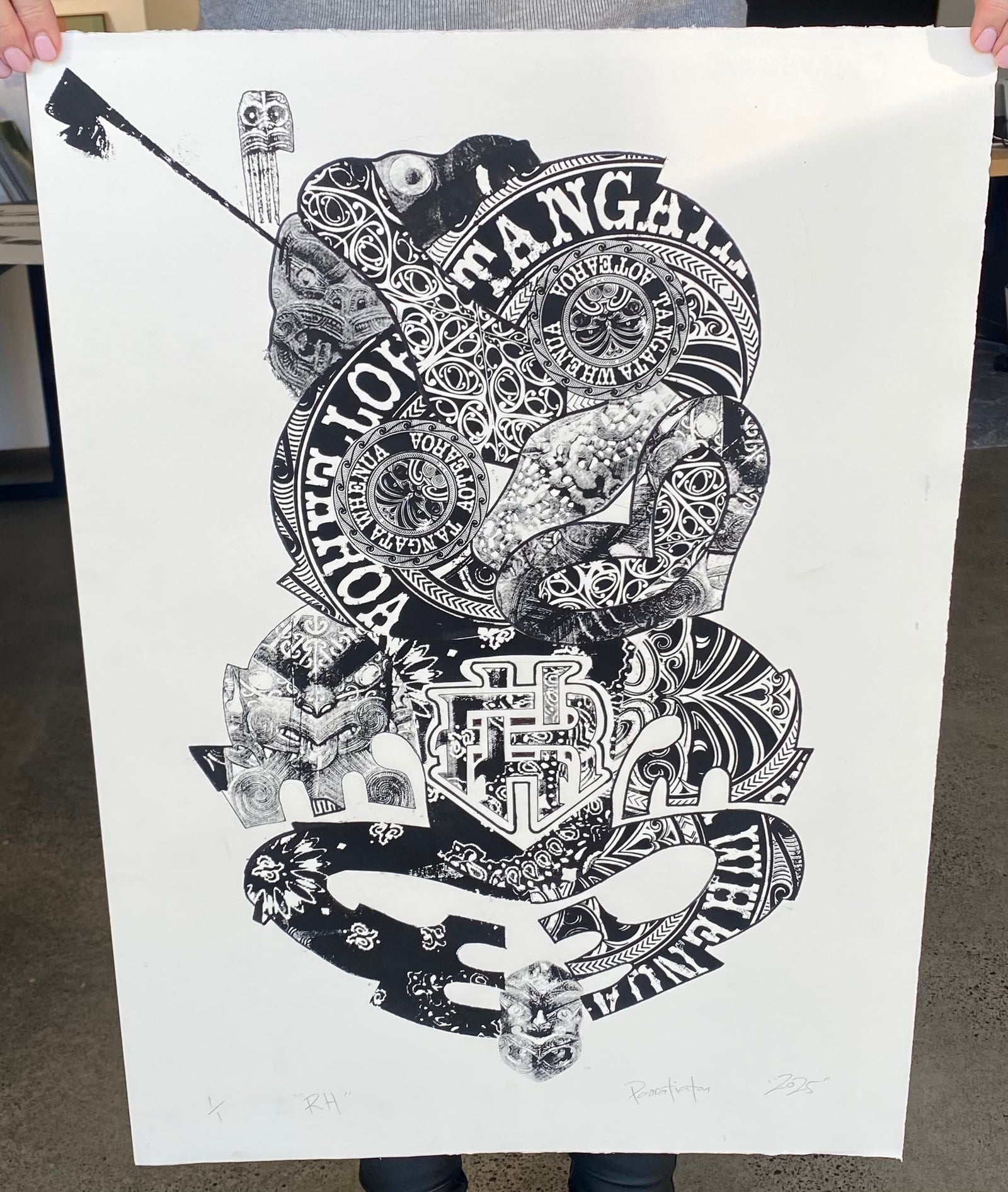 RH, 2025 | Paora Tiatoa | Multi-Pass Print | Limited Edition | Turua Gallery