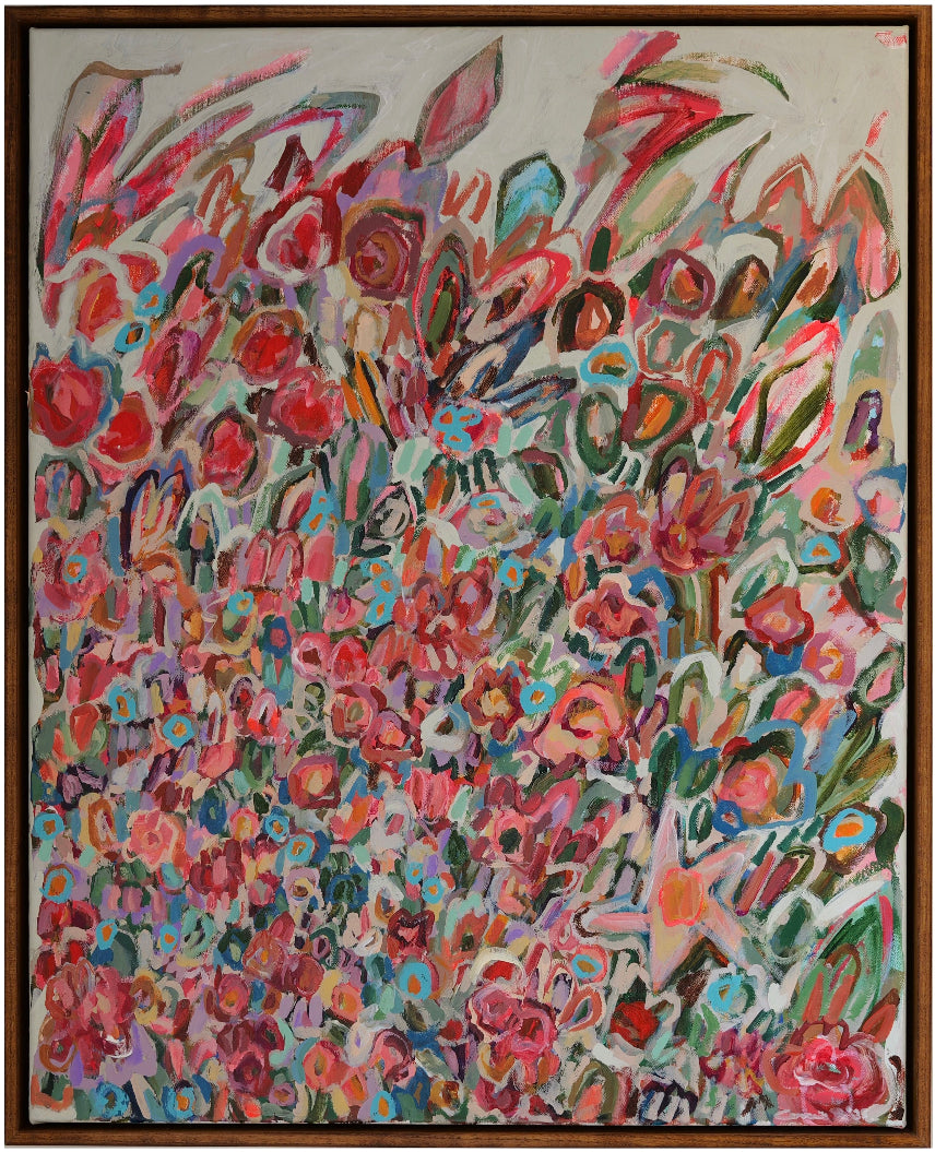 Starfish Floral painting. Carrie Broomhall