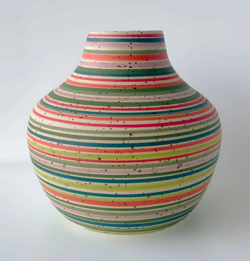 Striped Vessel ceramic 132, Annie Smits Sandano