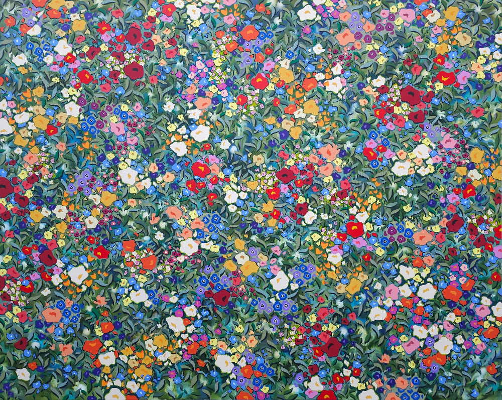 Summer Nostalgia Alicia Beech Acrylic and Ink on canvas painting 