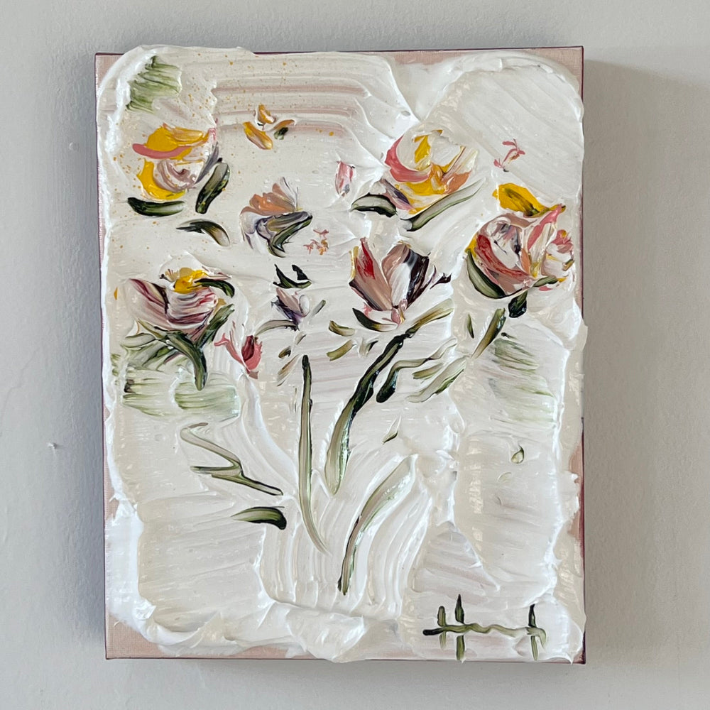 Sweet Blooms. Hannah Jane. Acrylic floral painting.