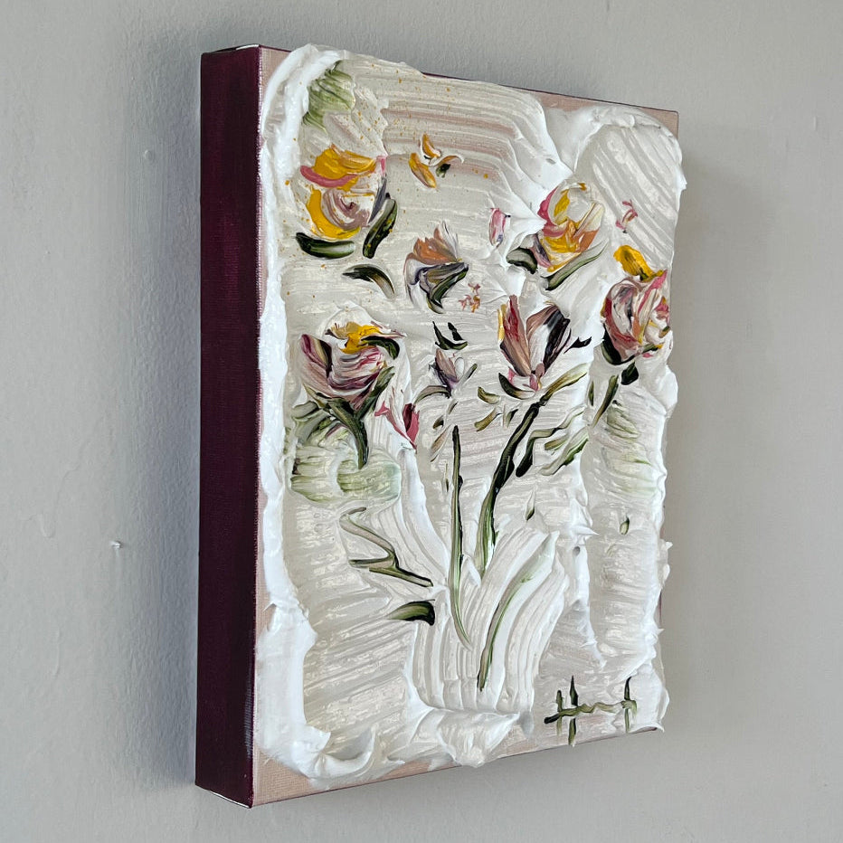 Sweet Blooms. Hannah Jane. Acrylic floral painting.