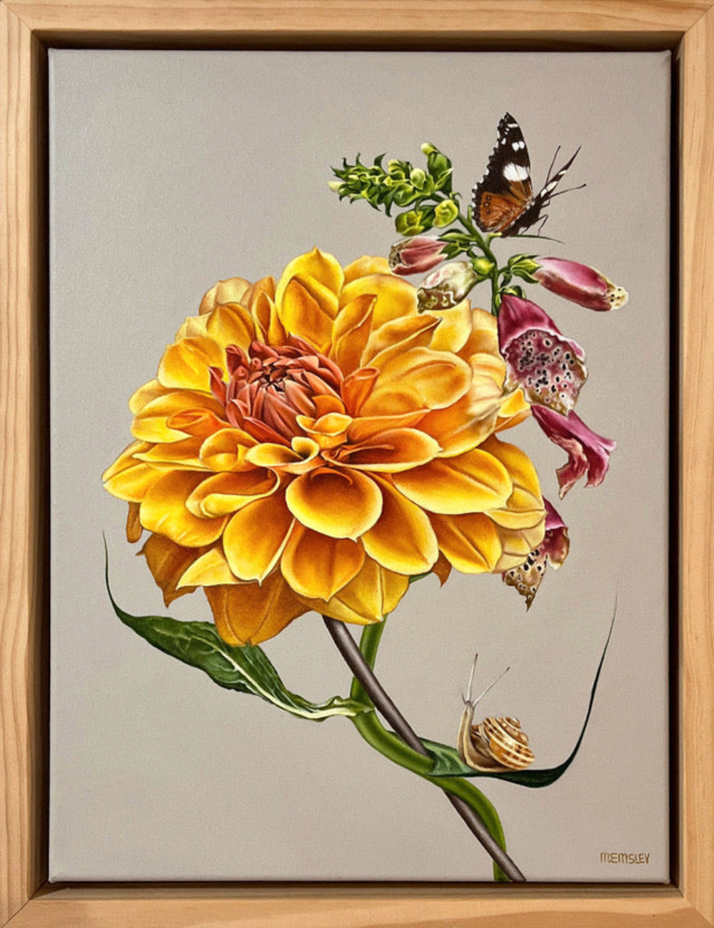 If a snail, be a snail. Original oil painting Margaret Emsley