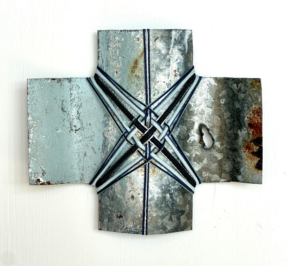 Gilly Sheffield | Turua Gallery | The Long Way Home | Blue Sky Dreaming Series | Corrugated Iron | Sculpture