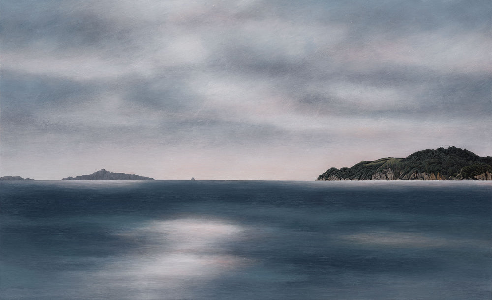 Langs Beach from the Ocean. Kylie Rusk. Original painting