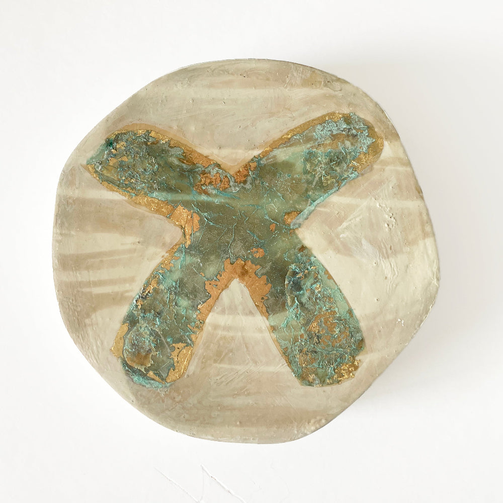 Tablet 38, Jody Hope Gibbons, mixed media painting on board