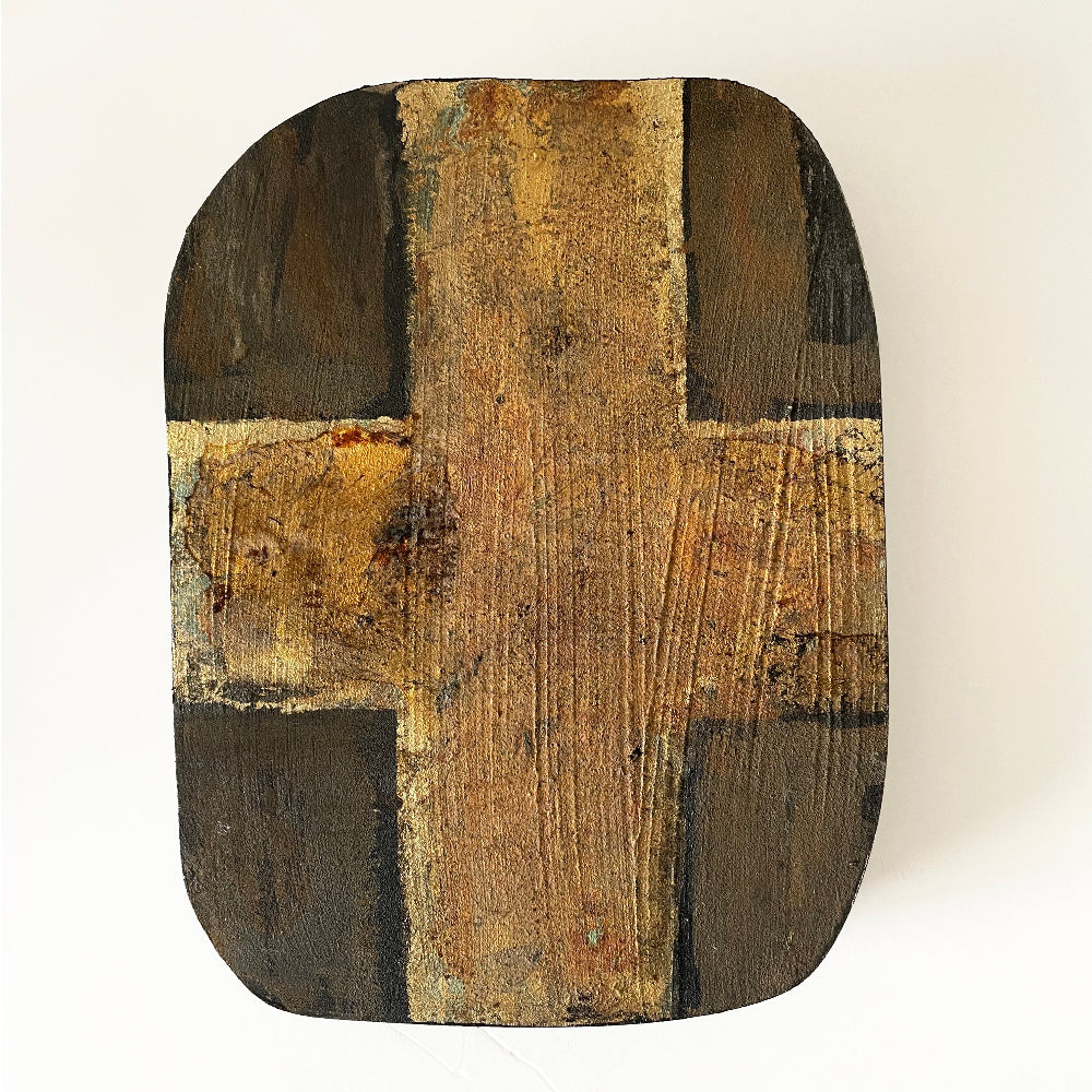 Tablet 39, Jody Hope Gibbons, mixed media painting on board