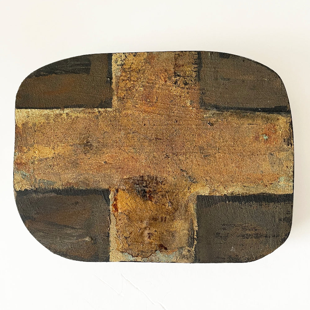 Tablet 39, Jody Hope Gibbons, mixed media painting on board
