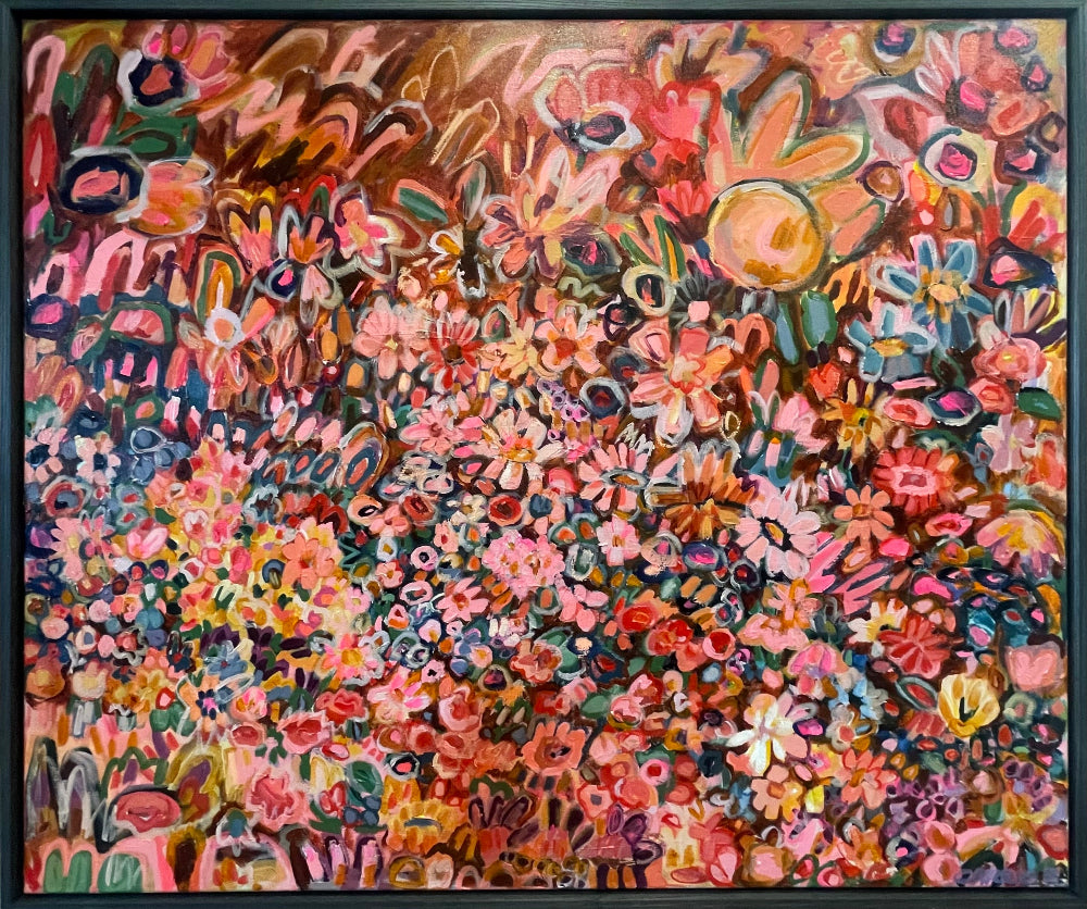 Terracotta Flowers painting floral Carrie Broomhall