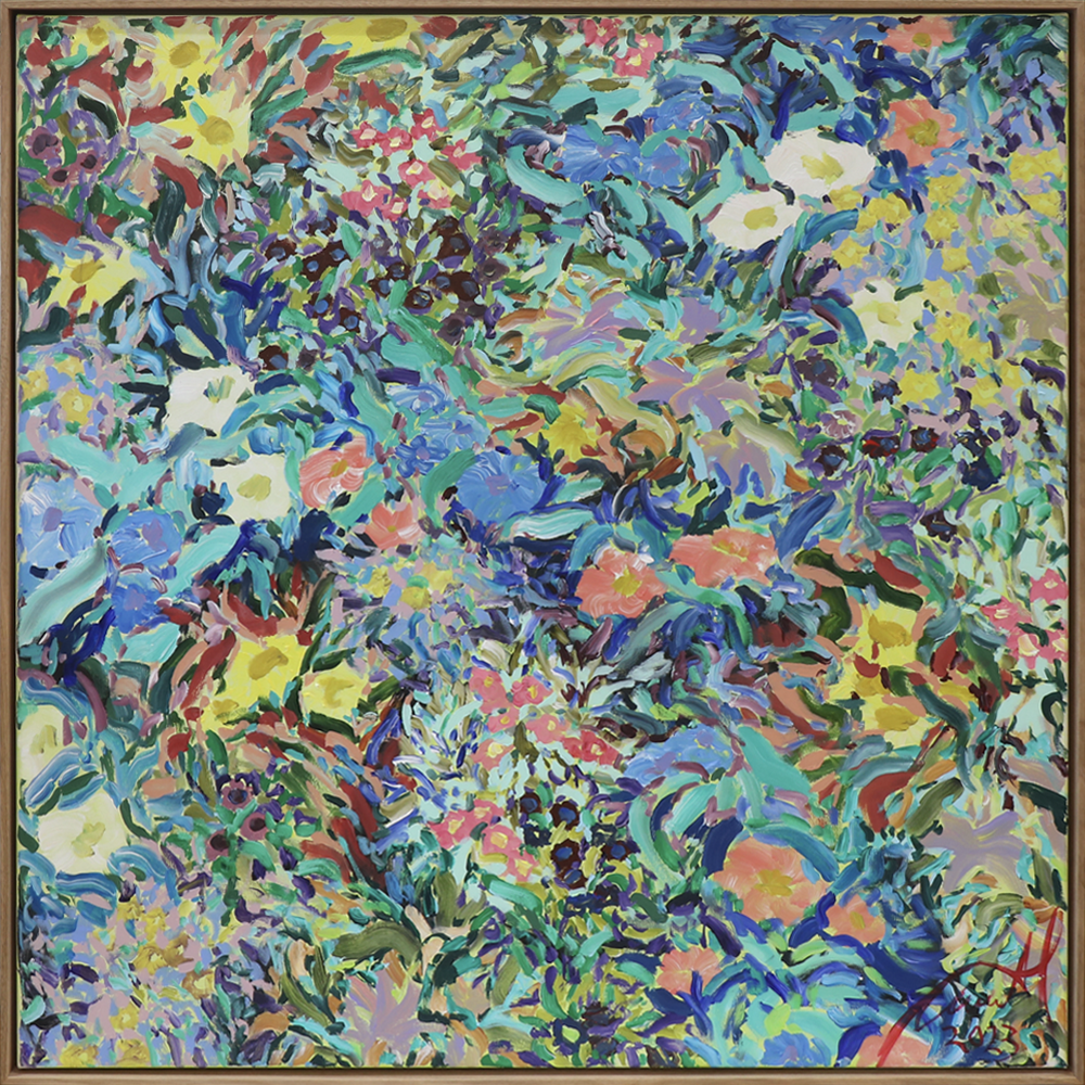 The Answer Carmel Van Der Hoeven original floral painting Hip Hip Hooray Exhibition