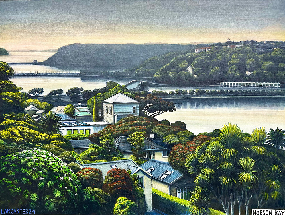Hobson Bay Parnel, Origianl painting Josh Lancaster, Hip Hip Hooray Exhibition