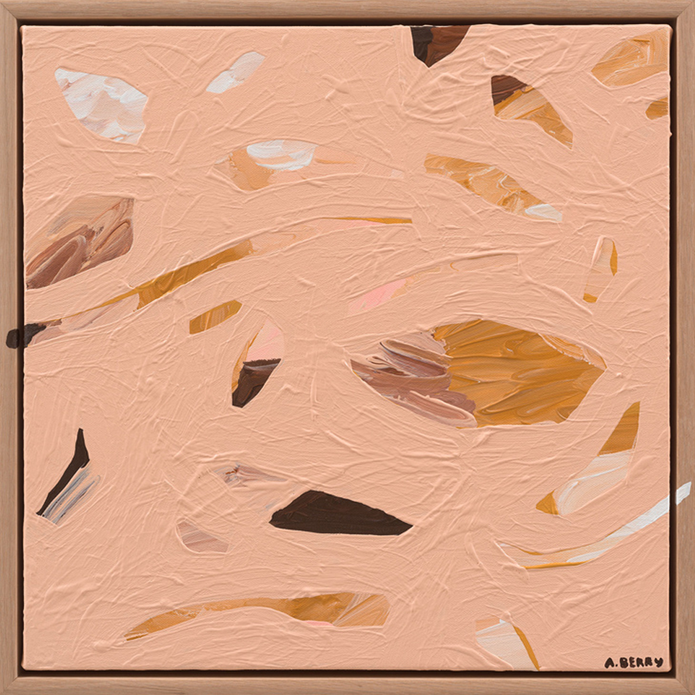 Fig.44 Rose Quartz Uncut Gem series Acrylic on Canvas by Alice Berry