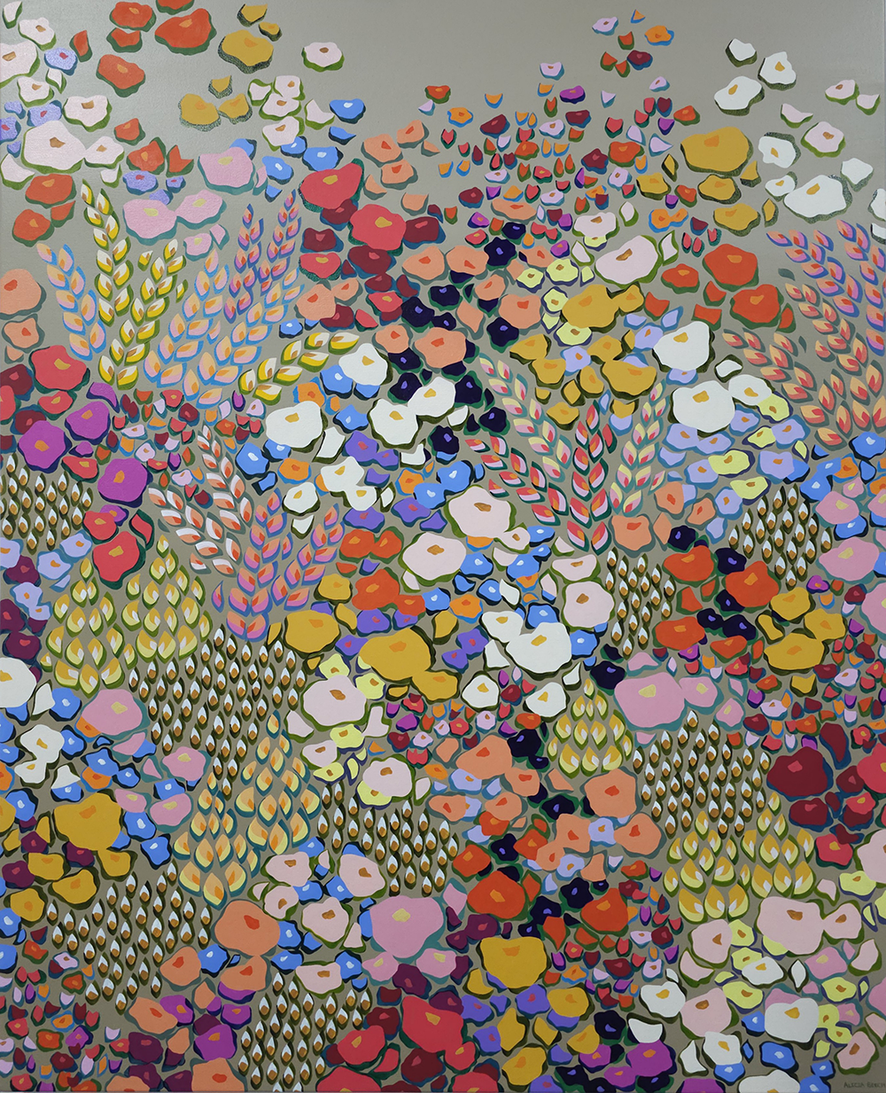 Elysian Feilds Original painting Finding Eden exhibition by Alicia Beech