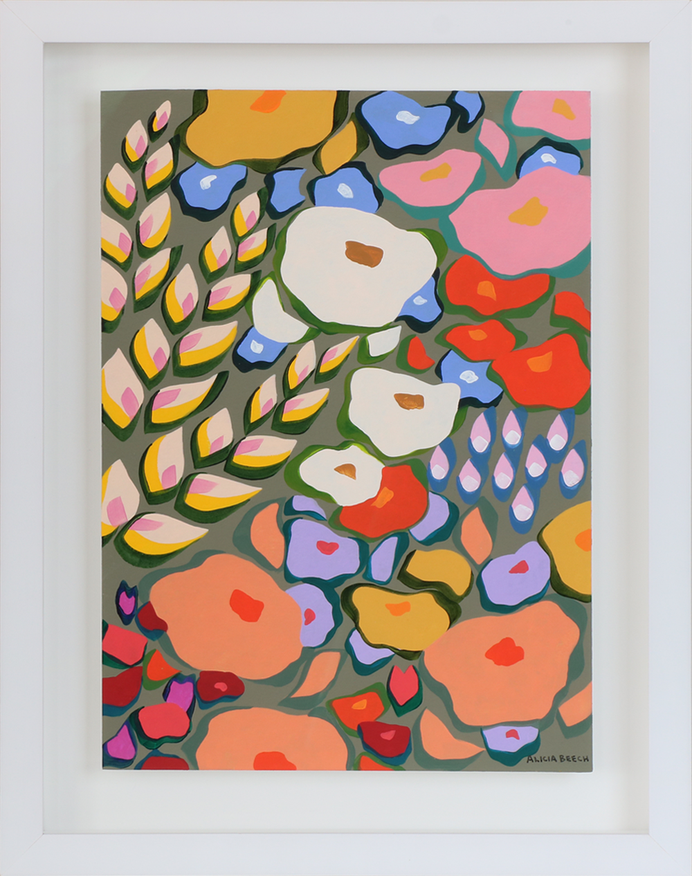 Forest Acrylic on Paper, Finding Eden exhibition by Alicia Beech