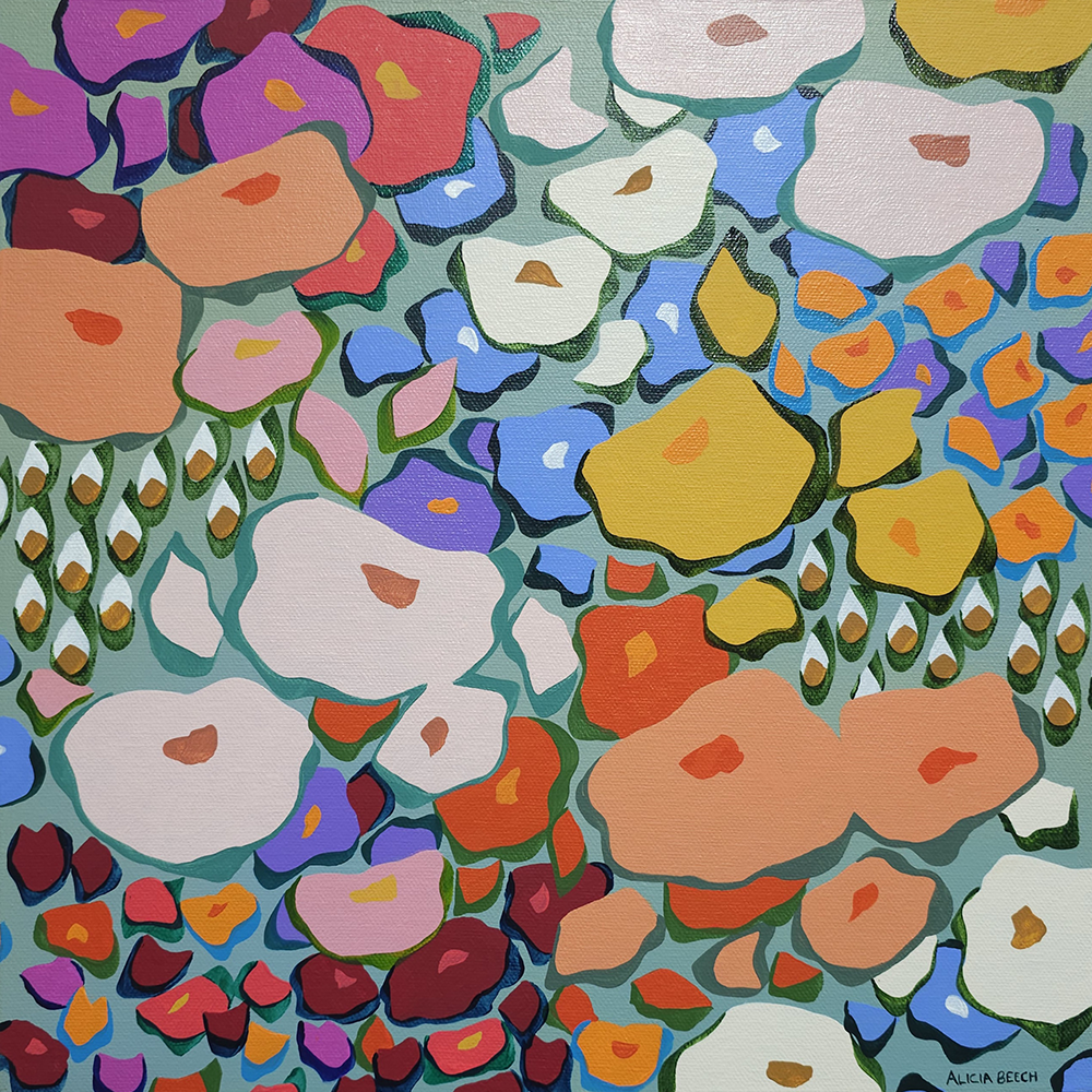 Spice original acrylic painting Finding Eden Exhibition by Alicia Beech