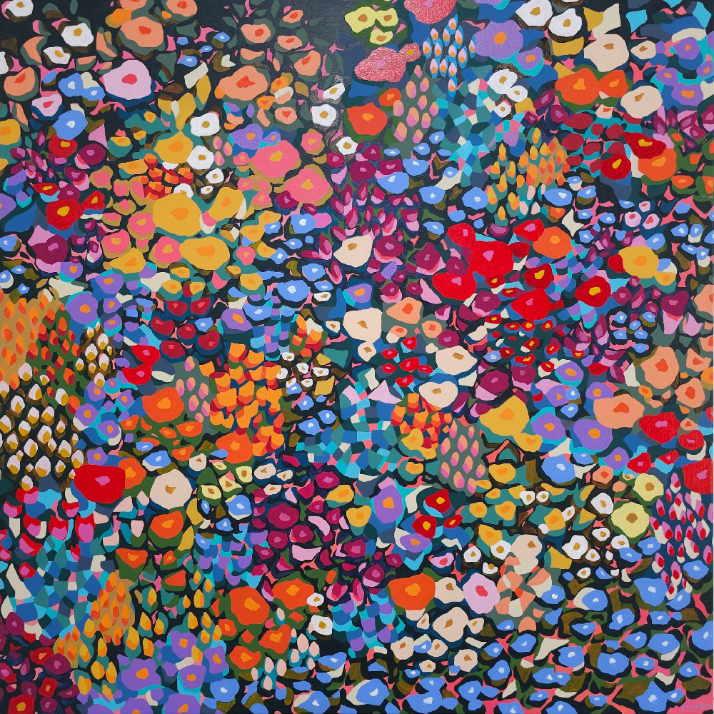 Alicia Beech Strawberry Moon Acrylic on Canvas