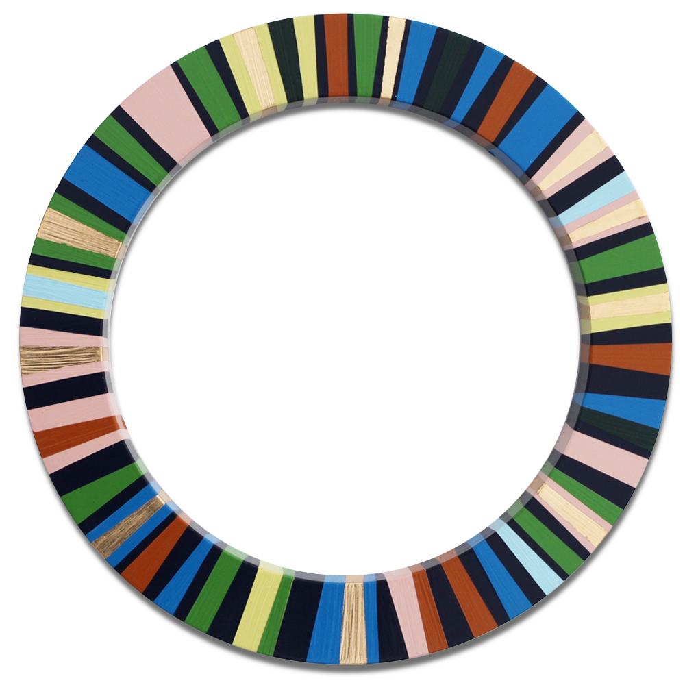 Bethells Acrylic on wood hoop by Annie Smits Sandano