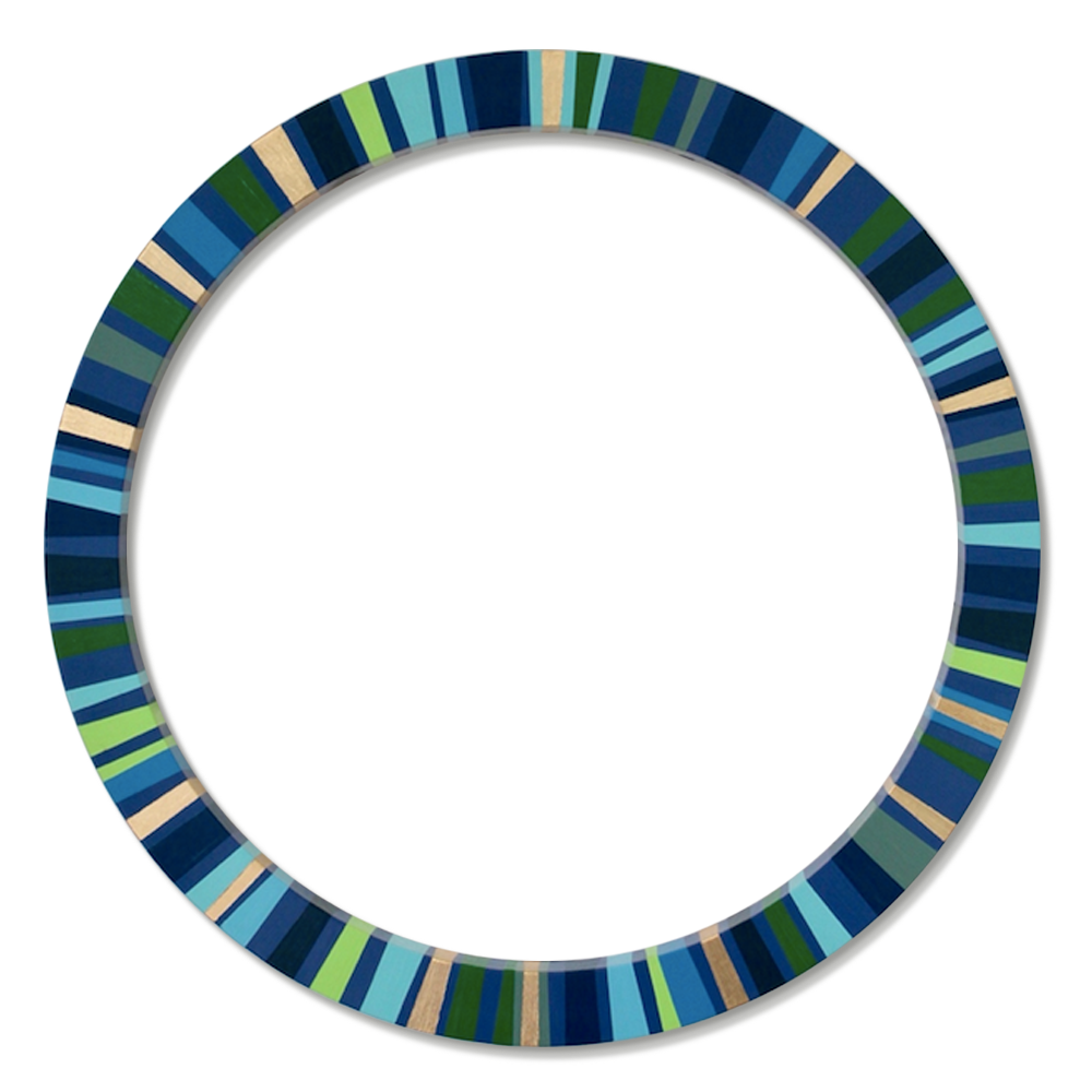 East Coast II Wooden Hoop | Mixed Media | Annie Smits Sandano