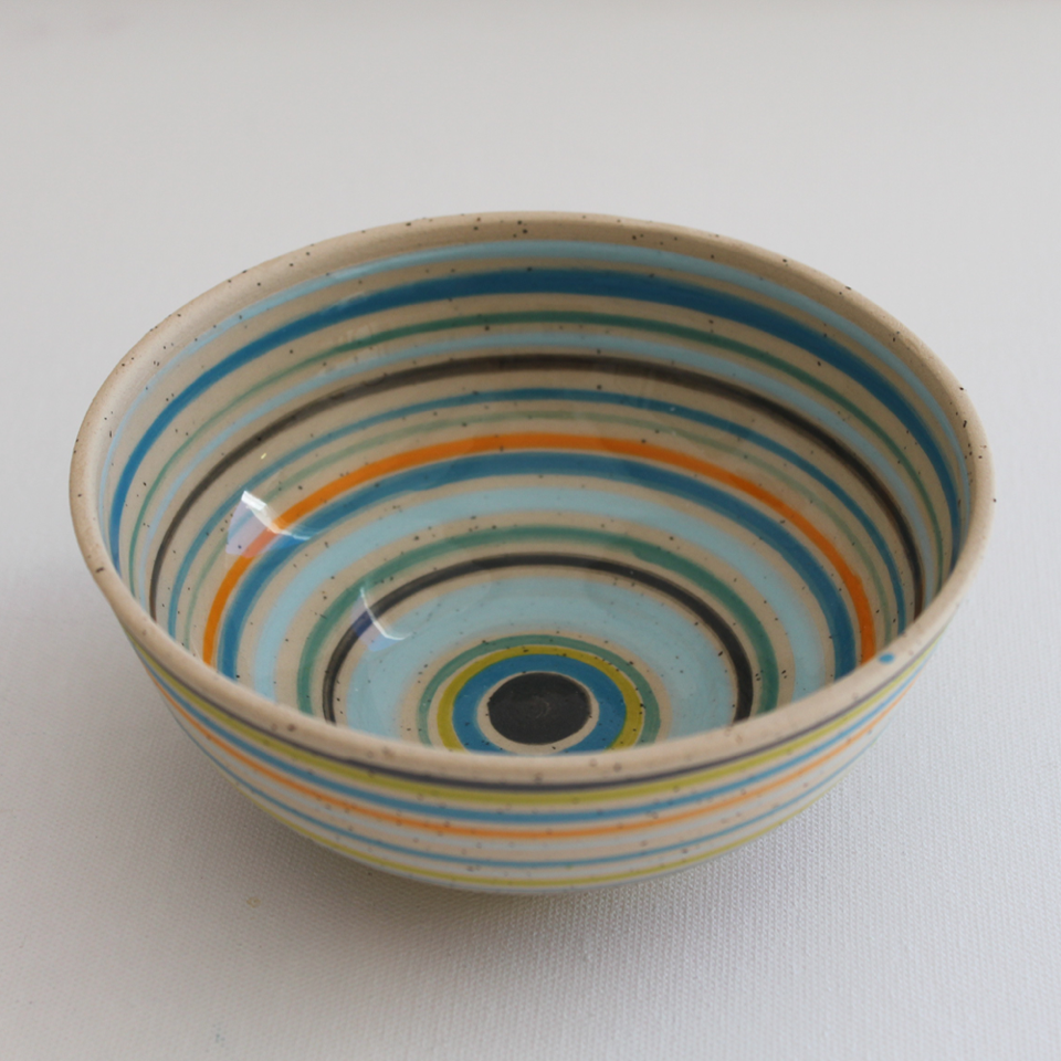Striped Bowl #74 Ceramic Annie Smits Sandano