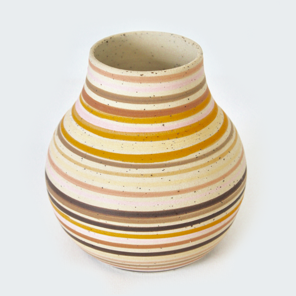 Striped Vessel #29 Ceramic Vase ANnie Smits Sandano