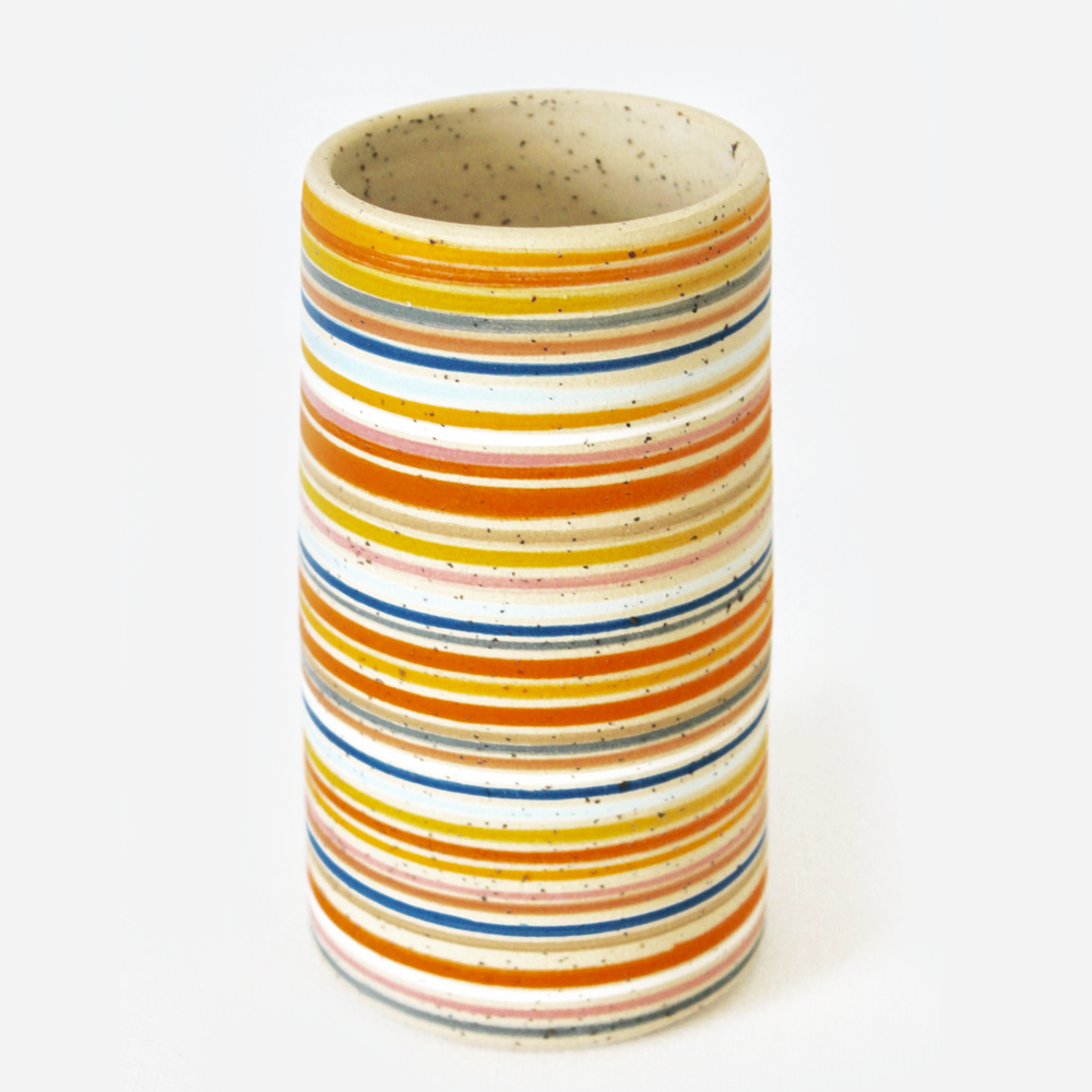 Striped Vessel #30 Ceramic Vase Annie Smits Sandano