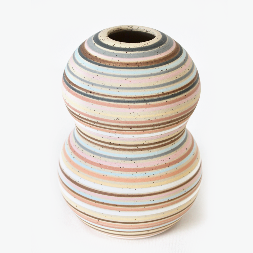 Striped Vessel #32 Ceramic Vase Annie Smits Sandano