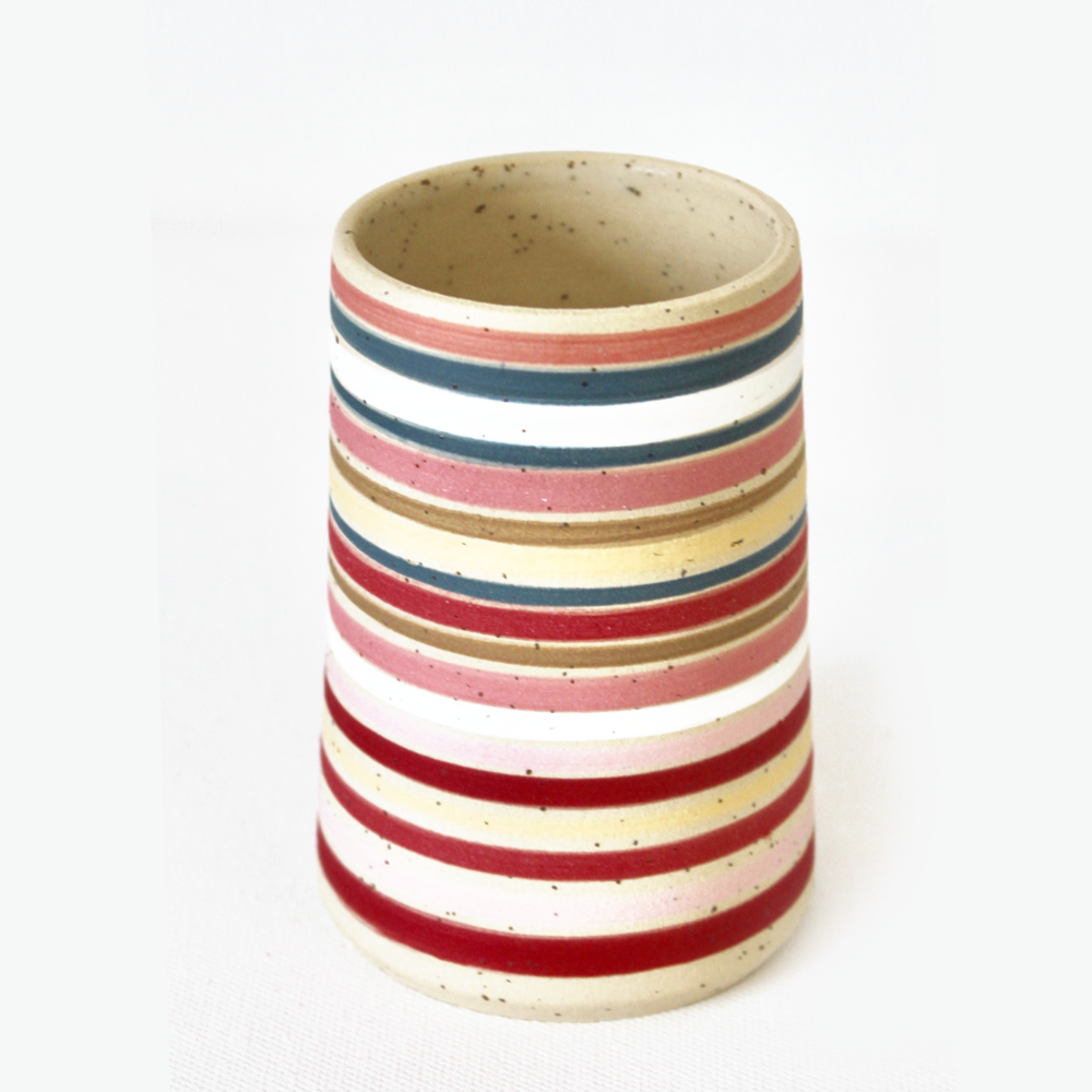 Striped Vessel #33 Ceramic Vase Annie Smits Sandano