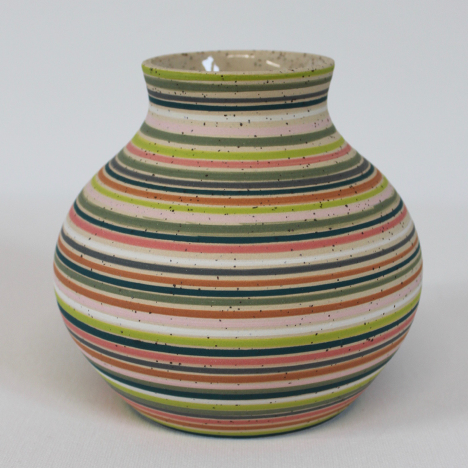 Striped Vessel #90 ceramic Annie Smits Sandano