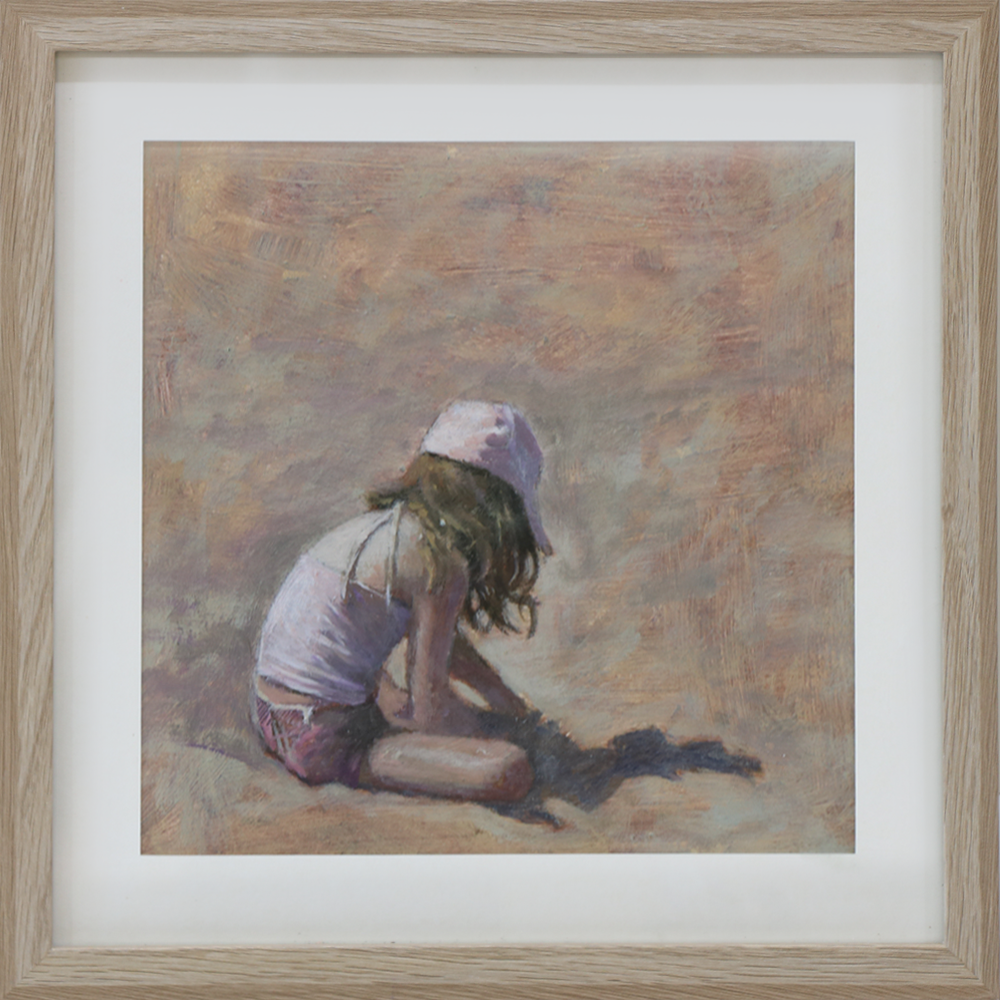Beach Baby Oil on paper Belinda Wilson