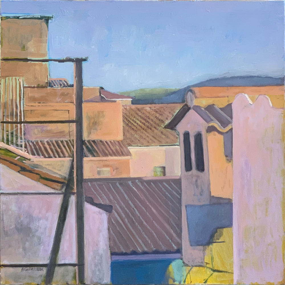 Rooftop View  of Alcala (Spain) Oil on Canvas Belinda Wilson