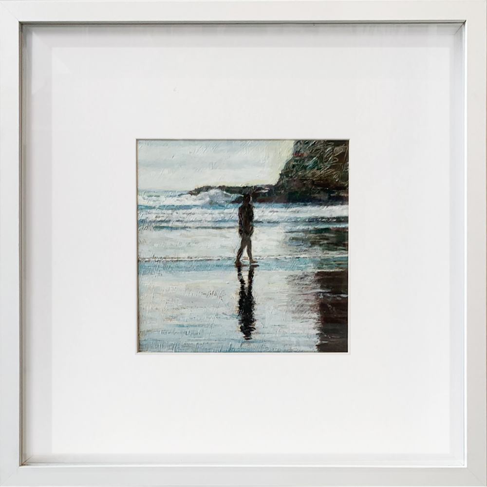 Sands of Time (Piha) il on paper Belinda Wilson